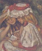 Pierre Renoir Two Girls Reading oil on canvas